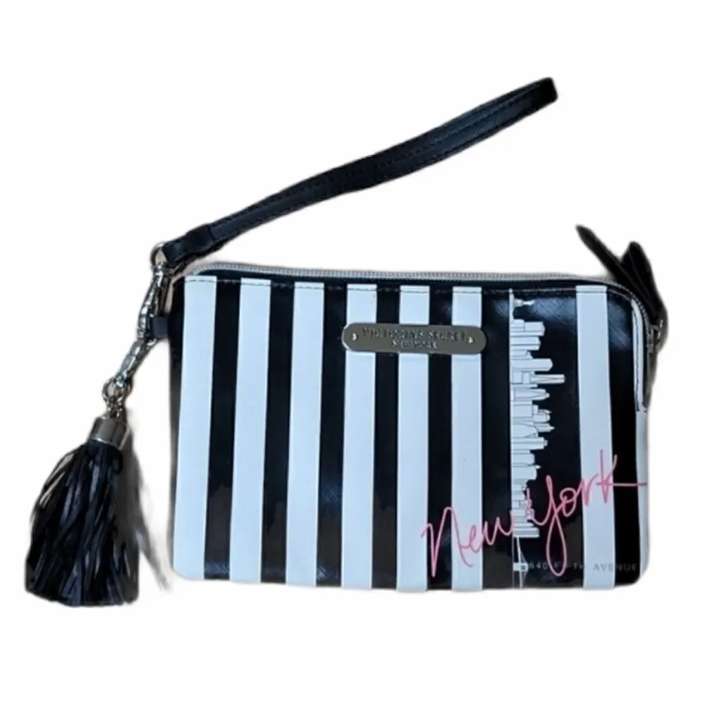 VICTORIA'S SECRET BLACK AND WHITE STRIPED 